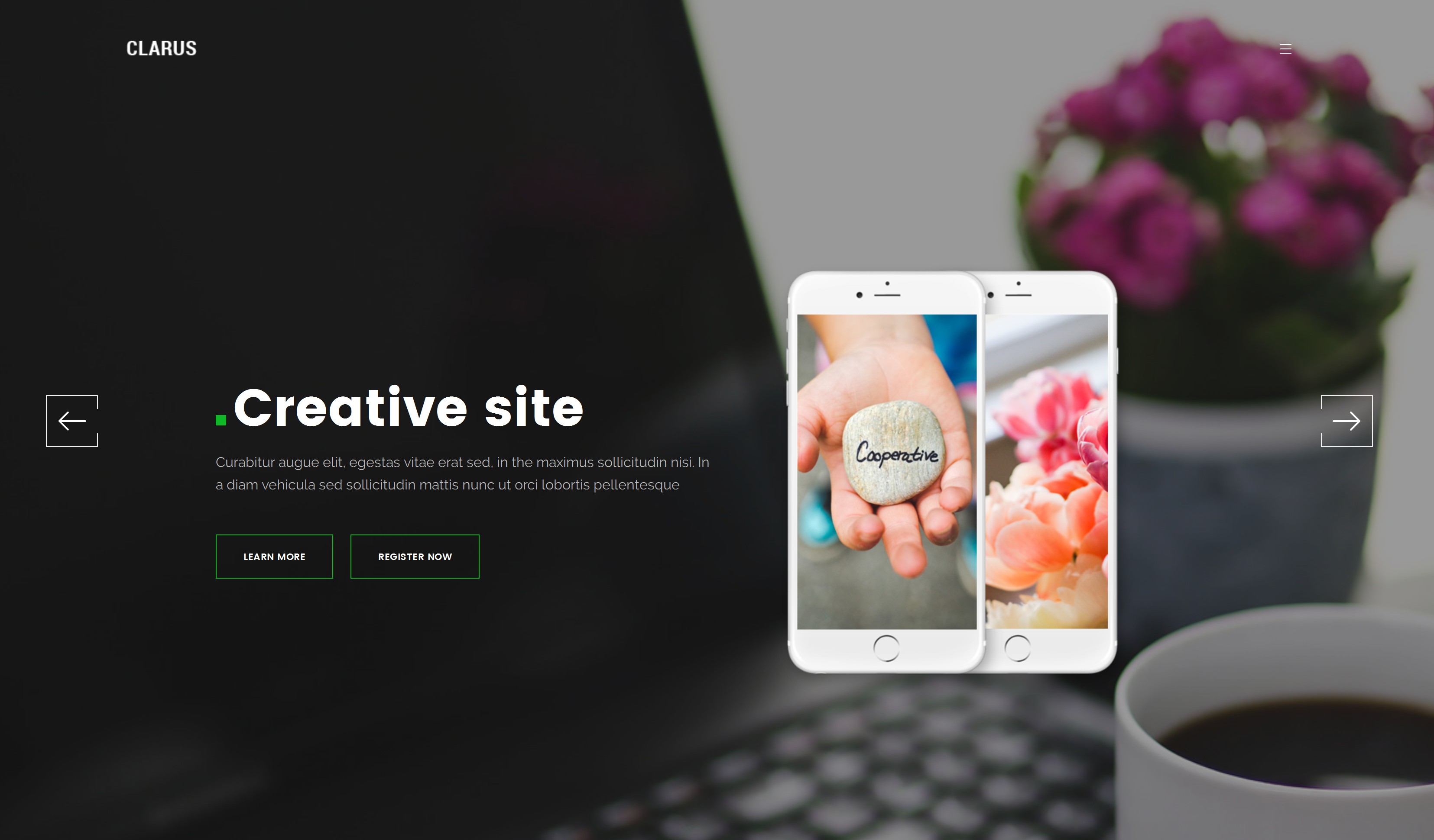 HTML Bootstrap OnePage Theme