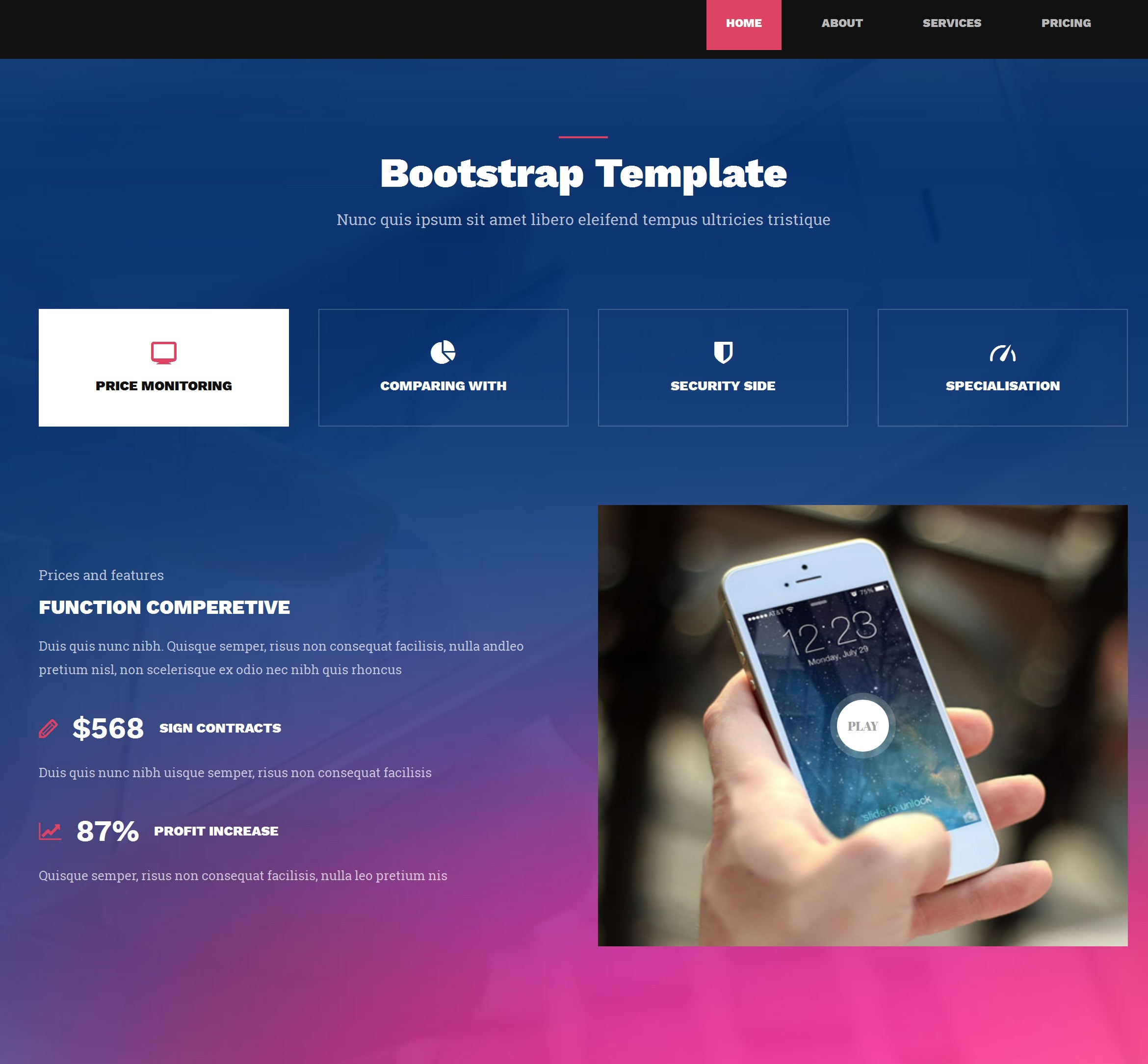 Mobile Bootstrap Blog Theme