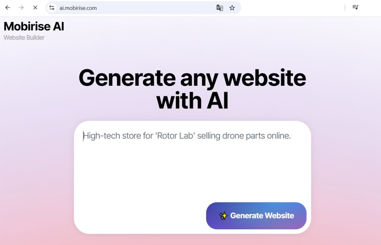 AI website maker